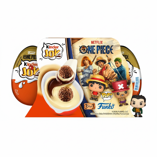 Kinder Joy One Piece sfondo bianco